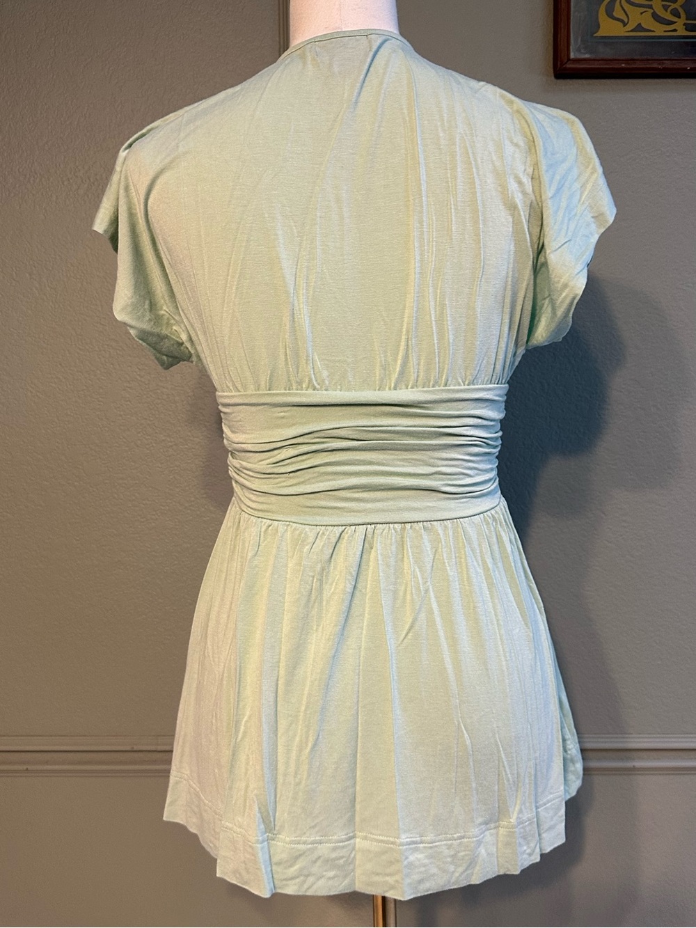 Y2K Forever21 Light Green V-Neck Top - SMALL - Picture 3 of 8